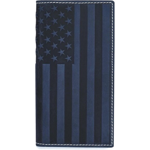 Classic Leather USA Flag Wallet – Stylish & Functional For Men's - Picture 1 of 7